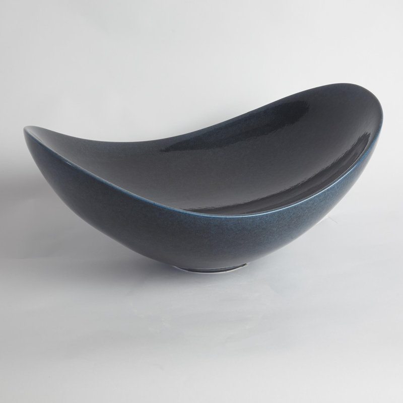 Global Views Ceramic Oval Contemporary Decorative Bowl & Reviews Perigold